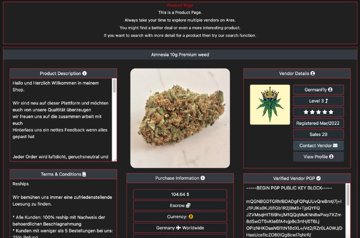 ares darknet site