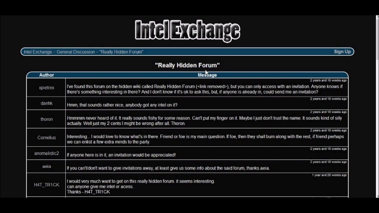 dark web address list