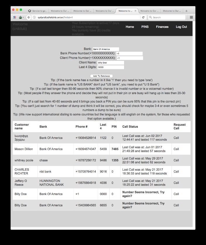 darknet credit card market
