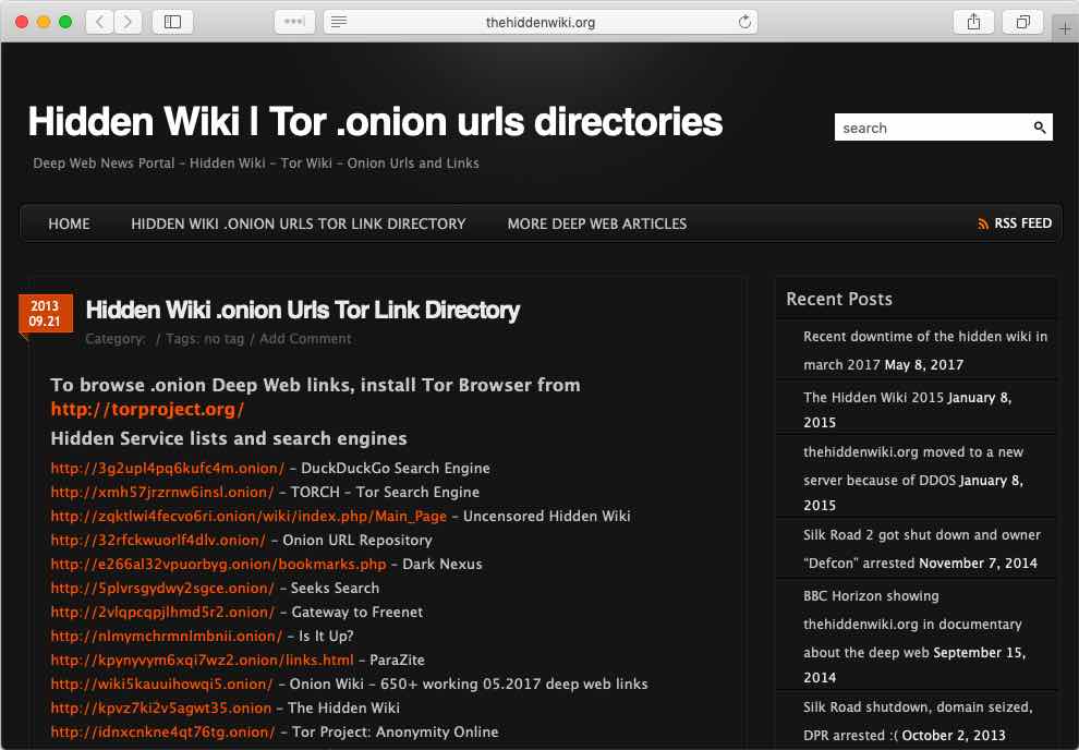 Dark Web Search Engine