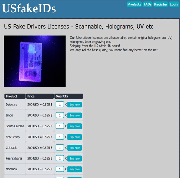dark web shop